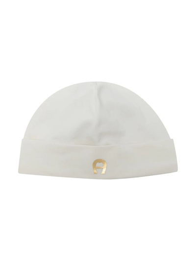 Aigner Babies' Metallic Logo-print Hat In White