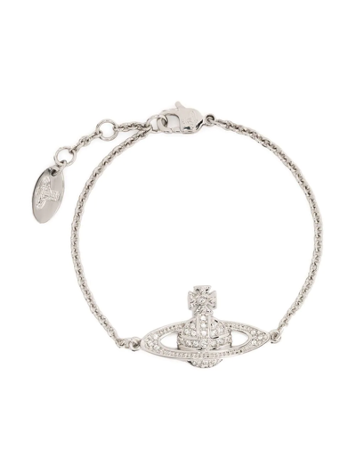 Vivienne Westwood Mini Bas Relief Bracelet In Silver