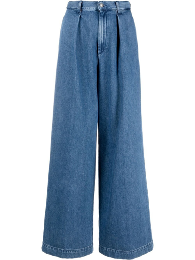 Made In Tomboy Enea High-rise Wide-leg Jeans In Blue