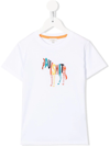 Paul Smith Junior Logo-print Organic-cotton T-shirt In White