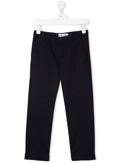 Bonpoint Kids' Mid-rise Slim-fit Chinos In Blue