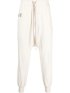 Rick Owens Drkshdw Logo-print Drop-crotch Trousers In Neutrals