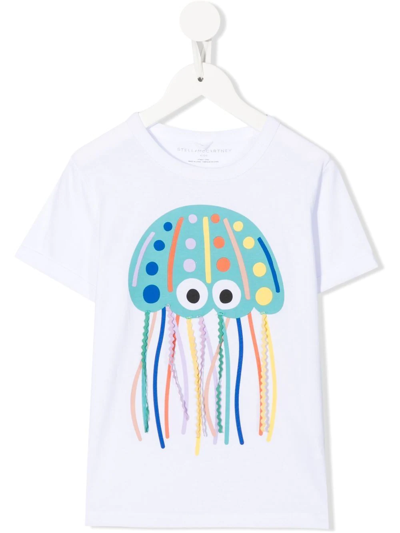 Stella Mccartney Kids' Graphic-print Cotton T-shirt In White