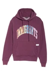 Kids Of Immigrants Immigrants Cotton Logo Hoodie In Purple