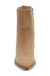 Steve Madden Calabria Pointed Toe Bootie In Sand Suede