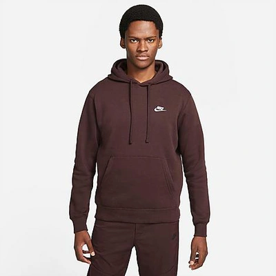 Nike Sportswear Club Fleece Pullover Hoodie In Brown