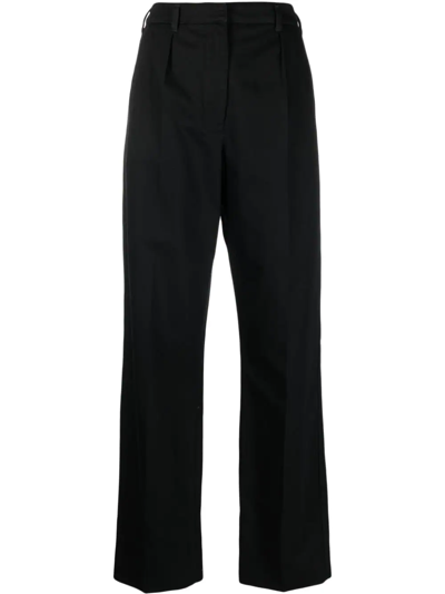 Lemaire Straight-leg Tailored-cut Trousers In 999 Black
