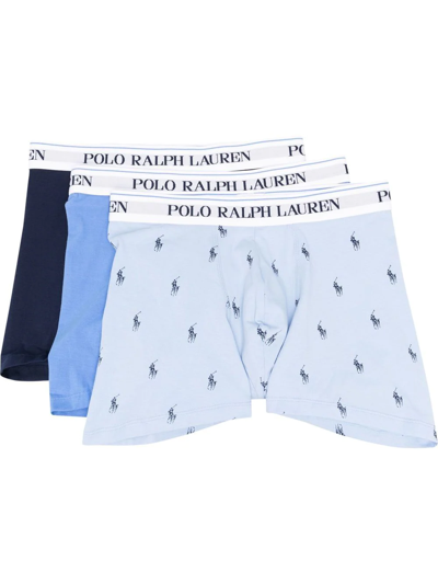 Polo Ralph Lauren Polo Pony Waistband Boxers In Blue