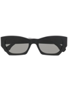 Retrosuperfuture Square-frame Logo-detail Sunglasses In Black
