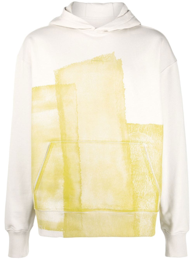 A-cold-wall* Graphic-print Cotton Hoodie In Bone