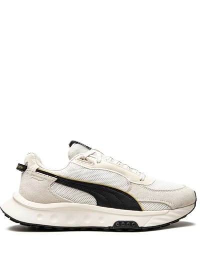 Puma Wild Rider G Njr Low-top Sneakers In Vaporous Grey/ Black