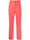 Hebe Studio Tailored High-waisted Trousers In Red