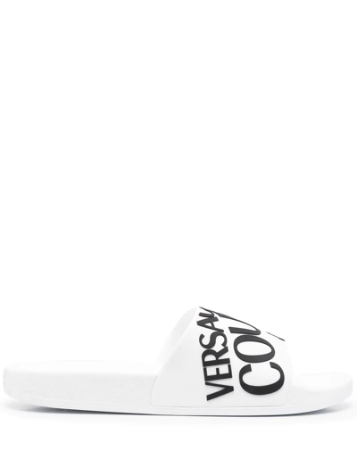 VERSACE JEANS COUTURE LOGO-PRINT POOL SLIDERS