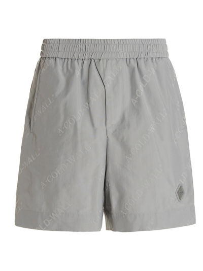 A-cold-wall* All Over Logo Bermuda Shorts In Gray