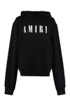 Amiri Logo-print Cotton Hoodie In Black
