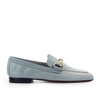 DOUCAL'S DOUCALS LIGHT BLUE LOAFER WITH GOLD LOGO