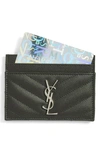 SAINT LAURENT MONOGRAM LEATHER CREDIT CARD CASE