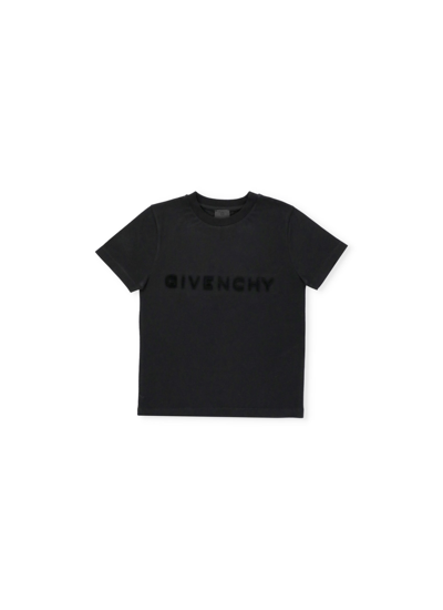Givenchy Kids' Boys Black Cotton Logo T-shirt