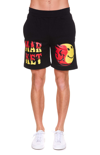 Market Smiley Good Vs. Evil Cotton Sweat Shorts In Black