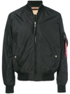Alpha Industries Ma1-tt Black Shell Bomber Jacket In Nero