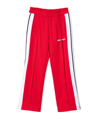 Palm Angels Logo-print Cotton Track Pants In Rosso