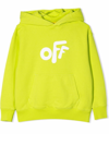 OFF-WHITE GREEN COTTON HOODIE