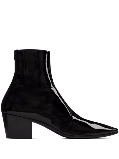 Saint Laurent Vassili 60mm Ankle Boots In Black