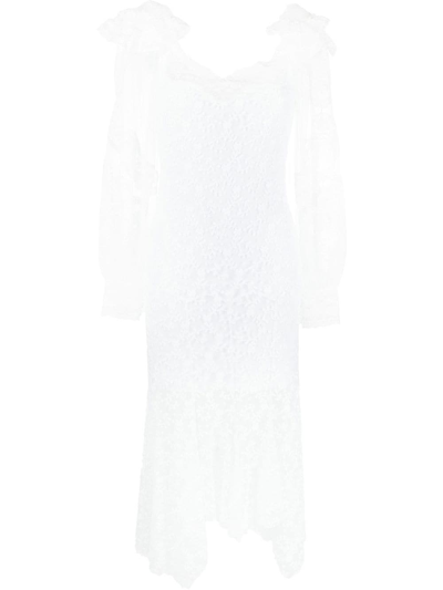 Philosophy Di Lorenzo Serafini Floral-lace Mini Dress In Weiss