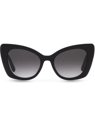 Dolce & Gabbana Dg Crossed Sunglasses In Black