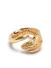 Emanuele Bicocchi Gold Plated Serpent Ring In Gold