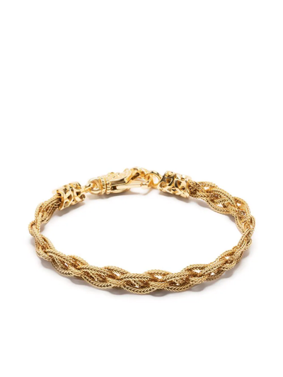 Emanuele Bicocchi 925 Silver Gold-coloured Chain Bracelet In Metal