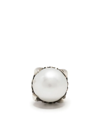 Emanuele Bicocchi Pearl Stud Earring In Silver