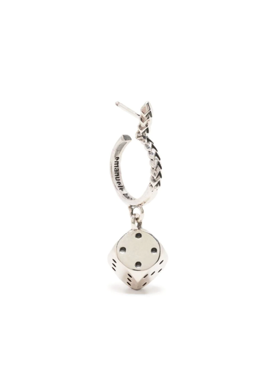 Emanuele Bicocchi Dice Hoop Earring In Silber