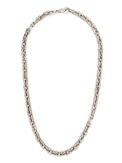 Emanuele Bicocchi Spiked Chain-link Necklace In Silber