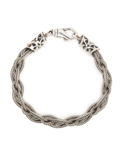 Emanuele Bicocchi Celtic-braid Bracelet In Silver