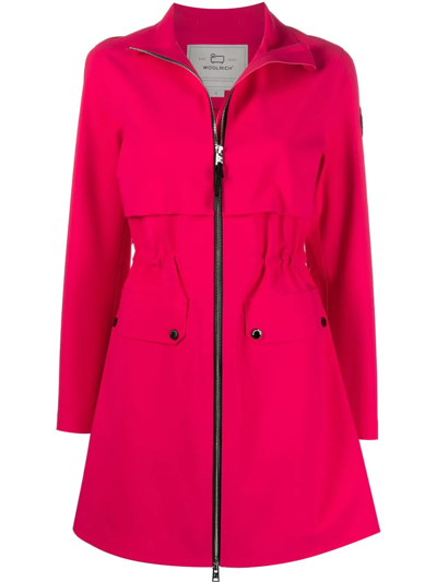 Woolrich Zip-fastening Short Coat In Rosa