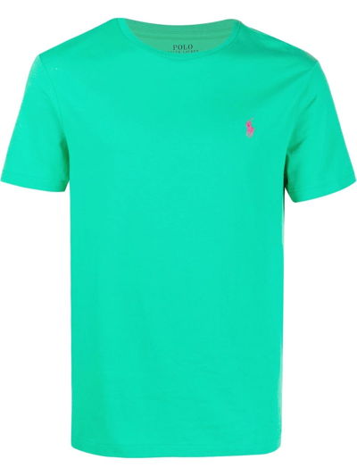 Polo Ralph Lauren Embroidered-logo Cotton T-shirt In Green