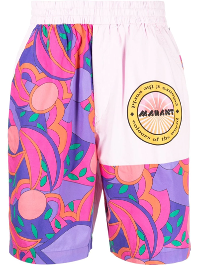 Isabel Marant Lavern Cotton Bermuda Shorts In Light Pink