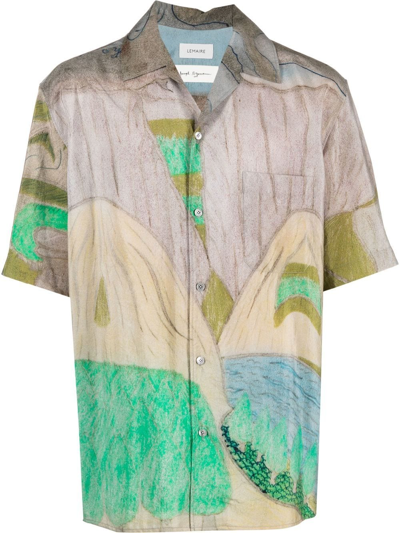 Lemaire Taupe Joseph Yoakum Edition Shirt In Multi-colour