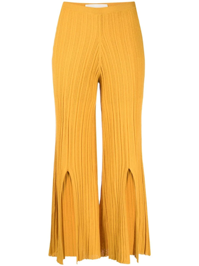 By Malene Birger Irvan Ribbed Pant In Cloudberries In Orange