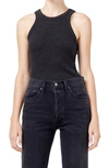 Agolde Ribbed Knitted Sleeveless Top In Katniss