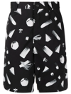 UNDERCOVER ABSTRACT GEOMETRIC PRINT SHORTS