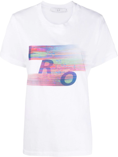 Iro Blurred Logo-print T-shirt In Weiss