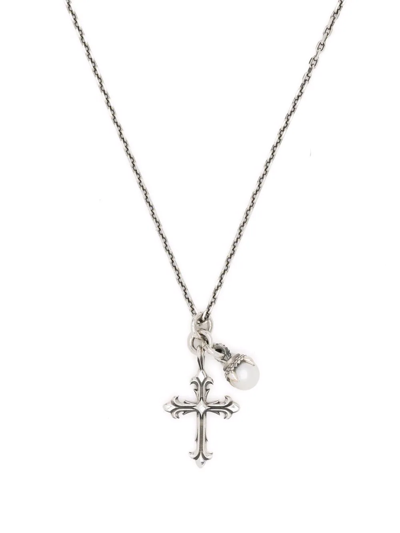 Emanuele Bicocchi Cross-charm Necklace In Silber