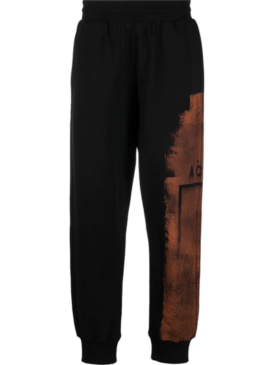 A-cold-wall* Collage Relaxed-fit Straight-leg Cotton-jersey Jogging Bottoms In Black