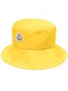 Moncler Logo-patch Bucklet Hat In Gelb