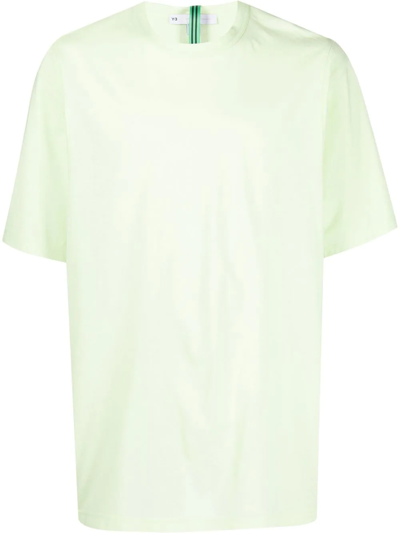 Y-3 Logo-print Cotton T-shirt In Green