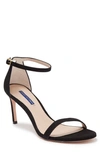 Stuart Weitzman Nu Naked Straight Suede Stiletto Sandal In Black