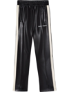PALM ANGELS LEATHER TRACK PANTS