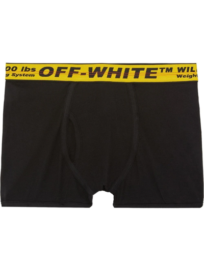 Off-white Tripack Industrial Belt Cotton Boxer Shorts - 黑色 In Black